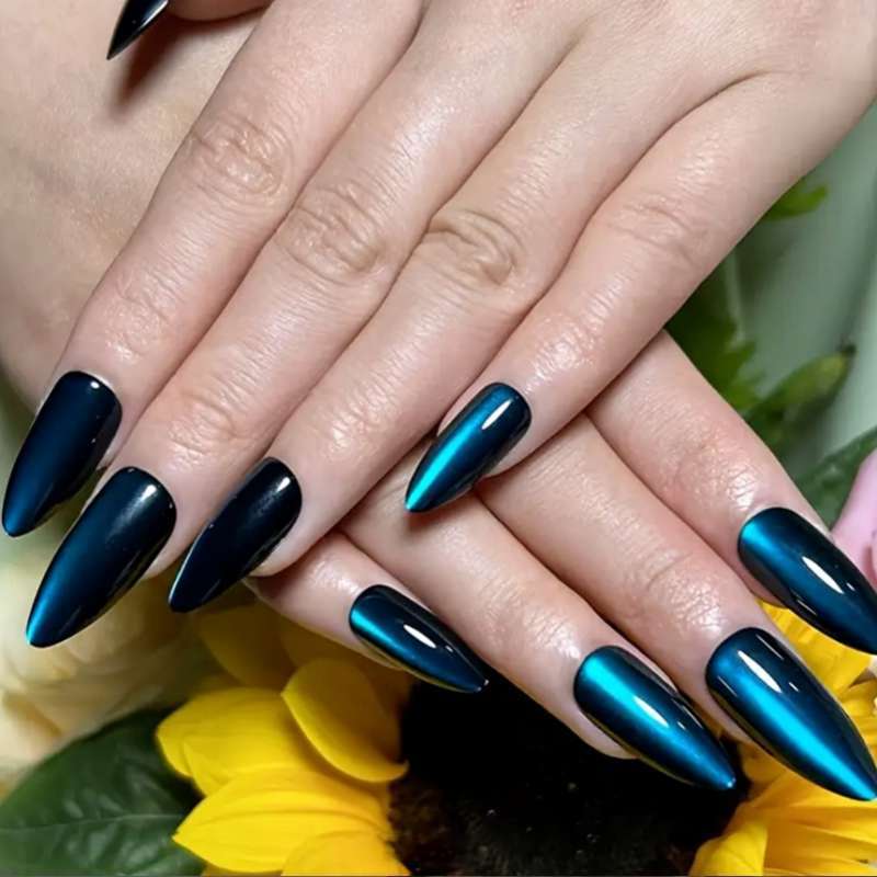 Elegant Glossy Stiletto Press-On Nail Set Stornfield