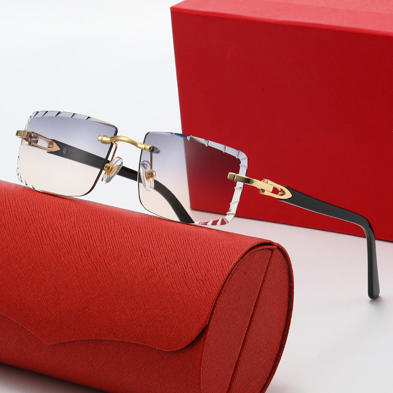 Women's fashionable square sunglasses with golden metal accent and elegant frame Stornfield