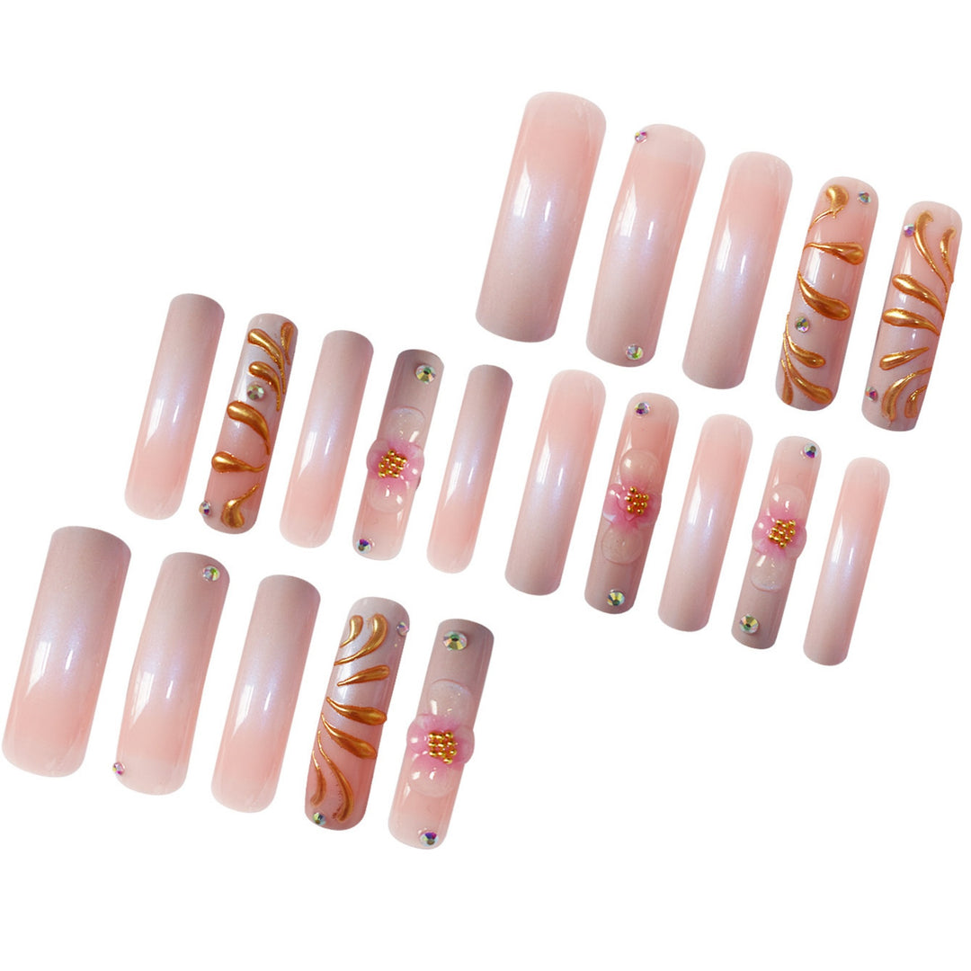 Decorative Long Acrylic Nail Art Extensions Stornfield