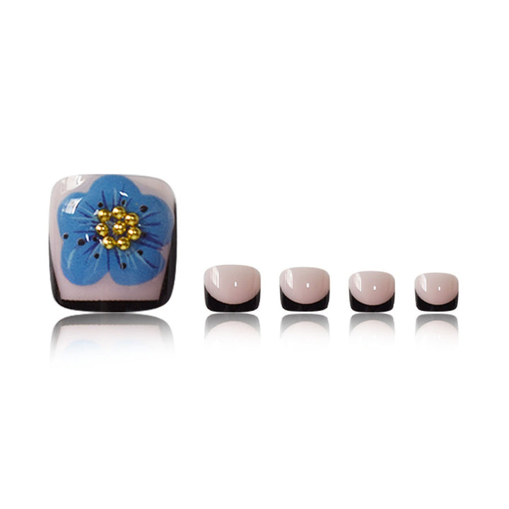 Floral Decorative Press-On Toe Nails Stornfield