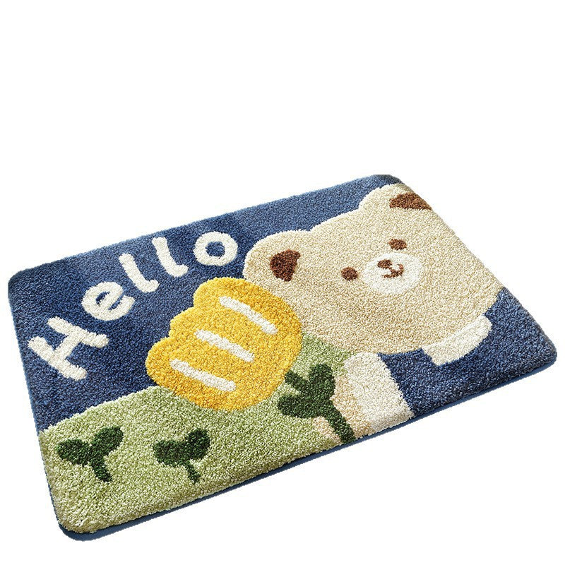 Cat-Themed Plush Bath Mat Stornfield