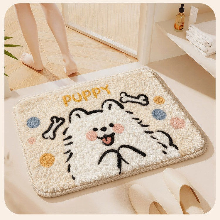 Children's Playful Dog Bath Mat Stornfield