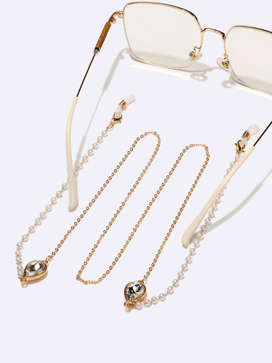 Elegant Pearl and Crystal Eyewear Chain Stornfield