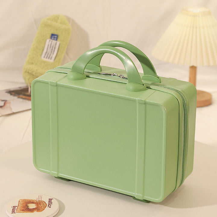 structured hard-shell vanity travel case with dual top handles and lockable zipper Stornfield