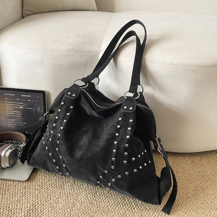 Decorative Studded Hobo Bag
