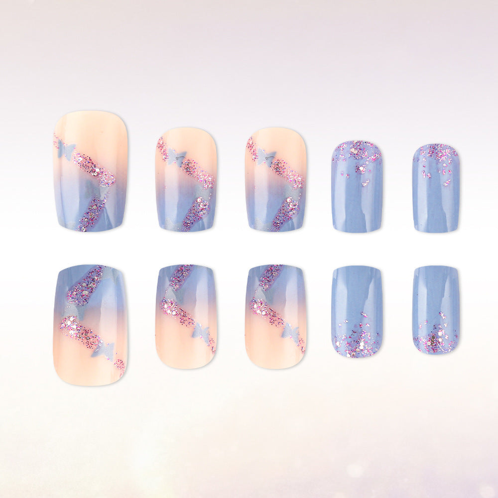 Artistic Glitter Ombre Press-On Nails Stornfield