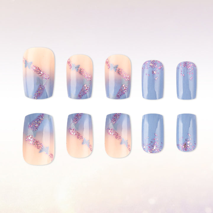 Artistic Glitter Ombre Press-On Nails Stornfield