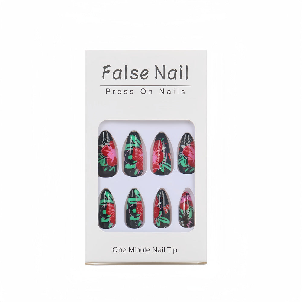 Artificial nails with floral designs Stornfield