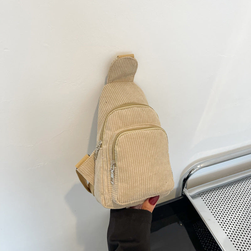 WoMulti-Compartment Corduroy Sling Bag Stornfield