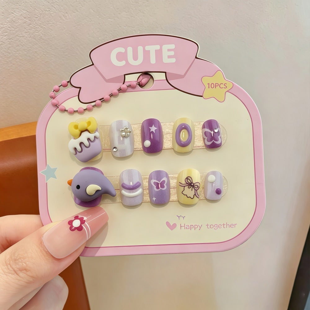 Artificial nails with sweet character design Stornfield