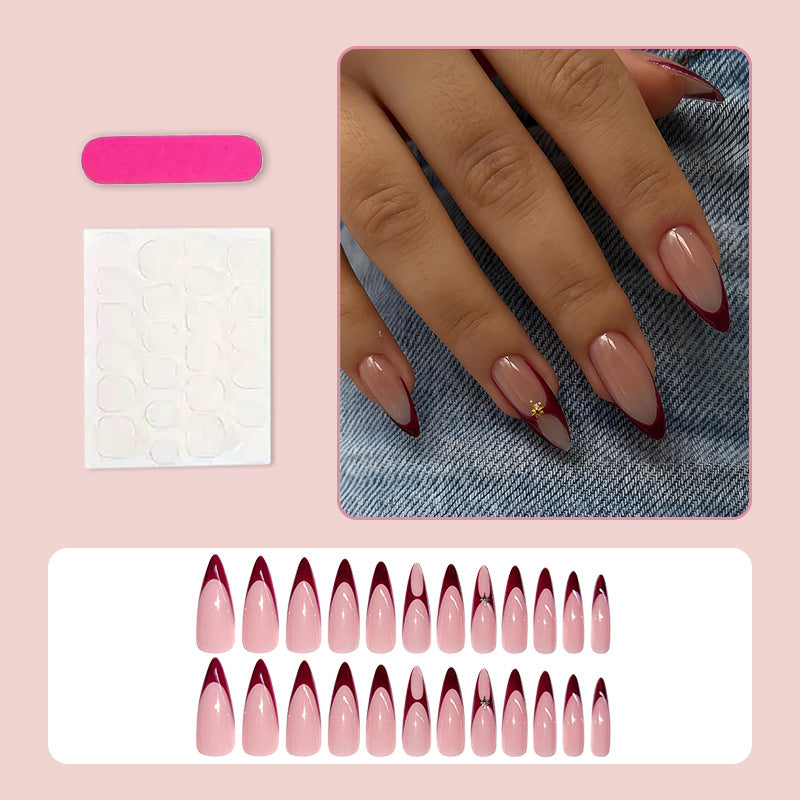 Nail art set with pointed shapes and shiny accents Stornfield