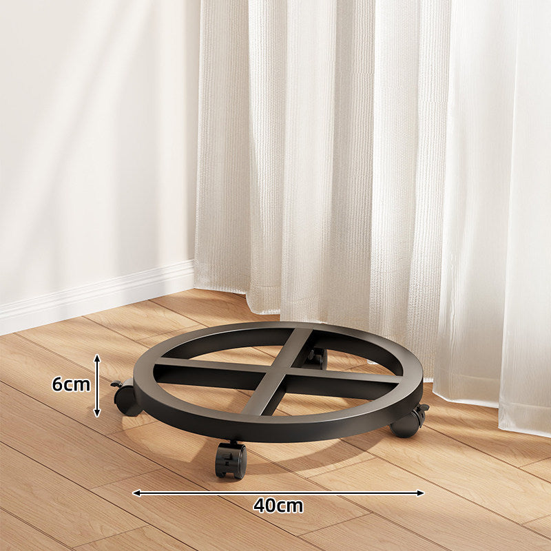 Low-Profile Round Plant Pot Dolly with 360° Swivel Casters