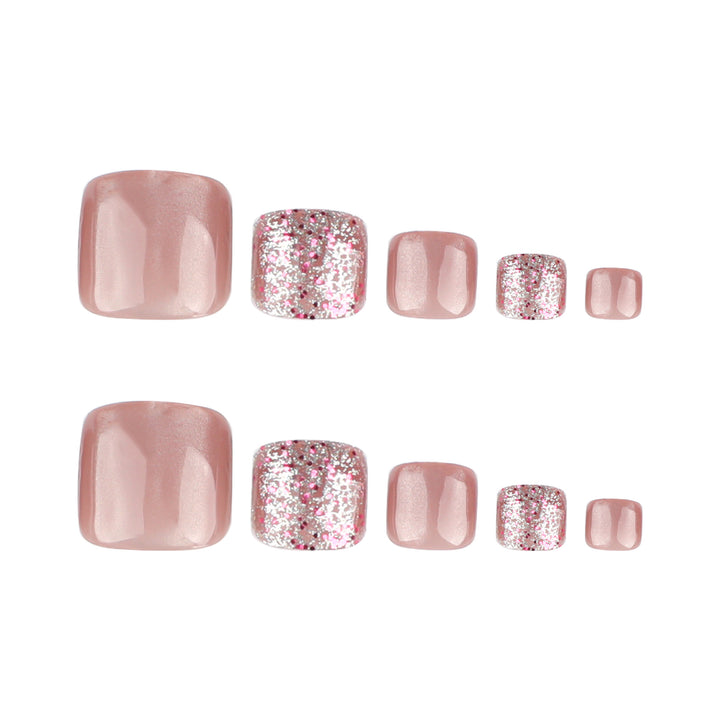 Artistic toenail design with glitter accents Stornfield