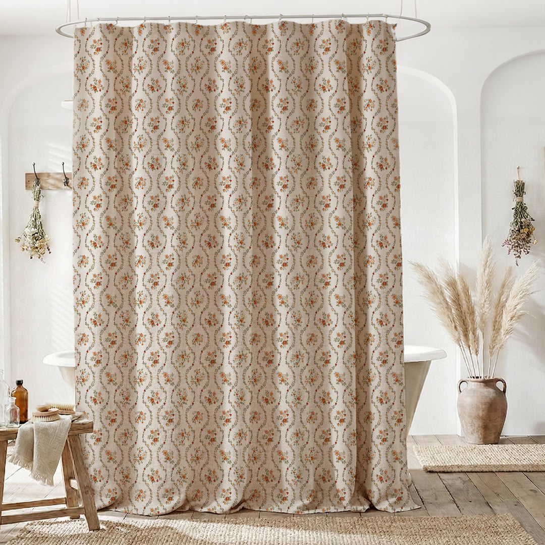 Floral Embroidered Shower Curtain Stornfield