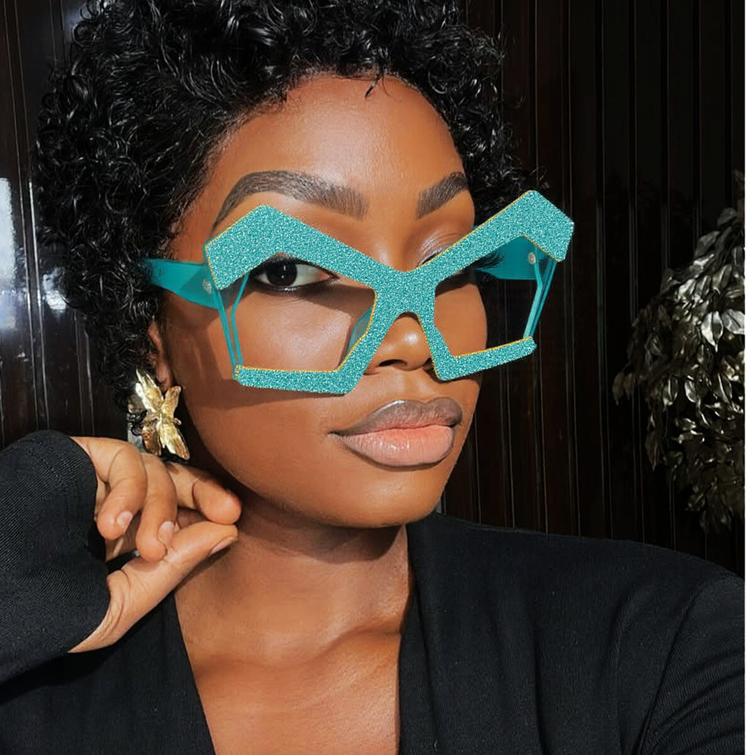 Women's Sparkling Cat-Eye Sunglasses with Extravagant Rhinestone Frame Stornfield