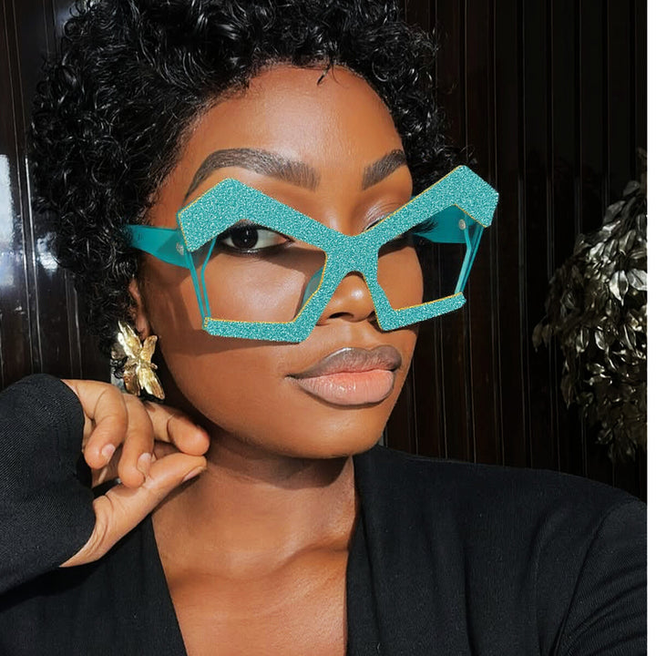 Women's Sparkling Cat-Eye Sunglasses with Extravagant Rhinestone Frame Stornfield