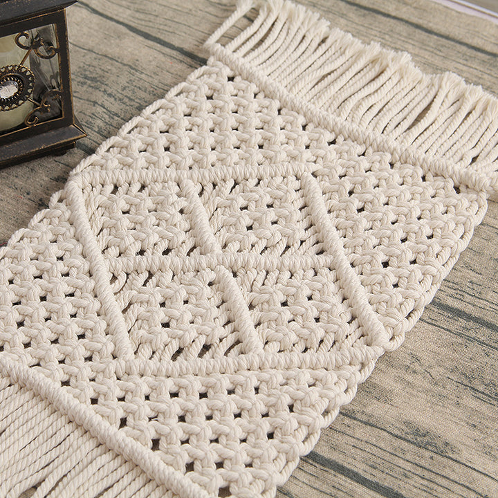 Bohemian Woven Macrame Table Runner Stornfield