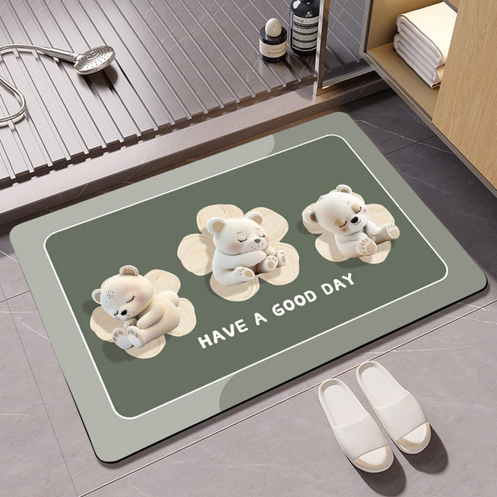 Mermaid-Themed Memory Foam Bath Mat Stornfield