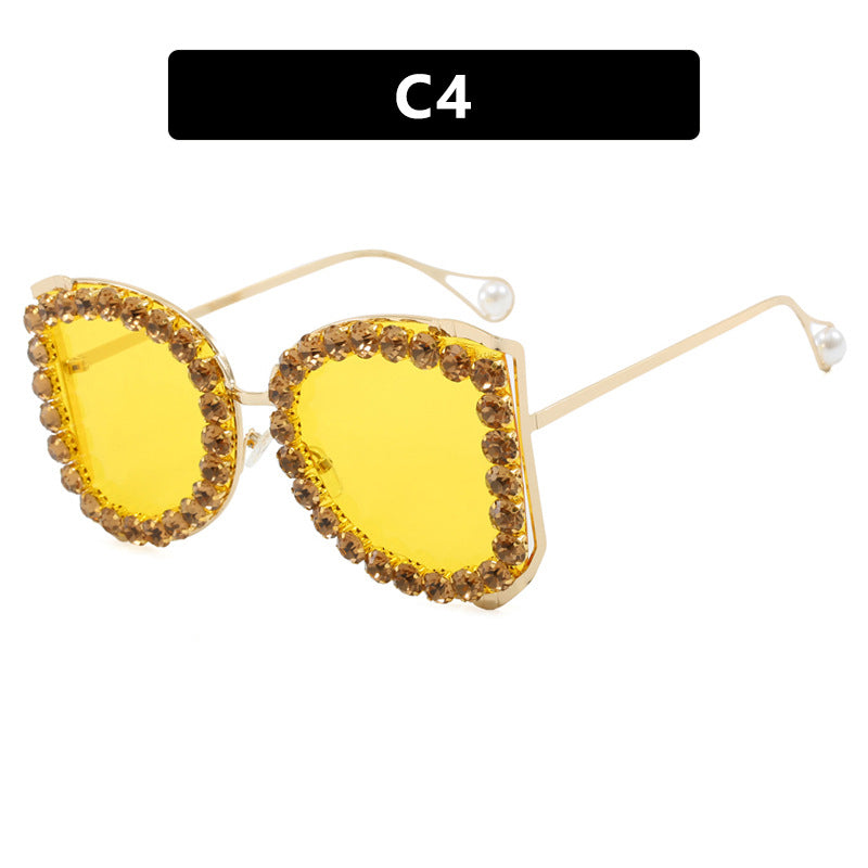 Women's extravagant cat-eye sunglasses with sparkling rhinestone frame Stornfield