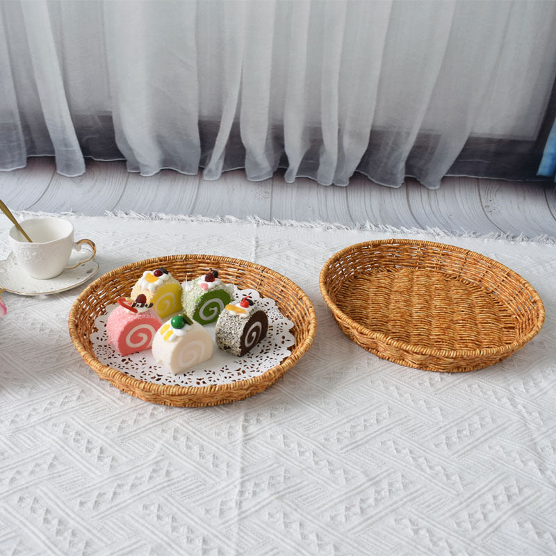 Leaf-Shaped Woven Serving Platter Stornfield