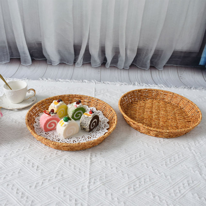 Leaf-Shaped Woven Serving Platter Stornfield