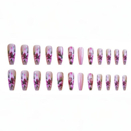 Floral Art Acrylic Nail Enhancements Stornfield