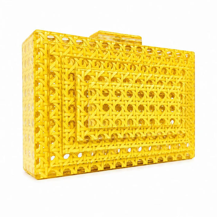 Artisan Woven Rattan Clutch