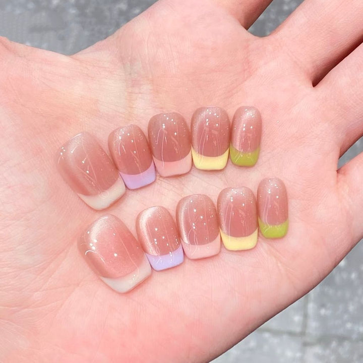 Elegant French Tip Press-On Nail Set Stornfield
