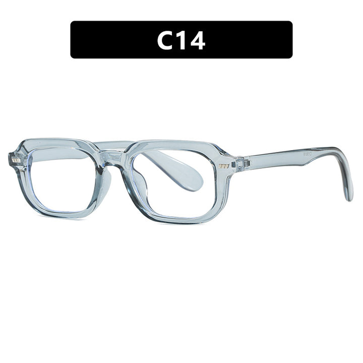 Women’s square sunglasses with high-gloss transparent frame and polarized lenses Stornfield