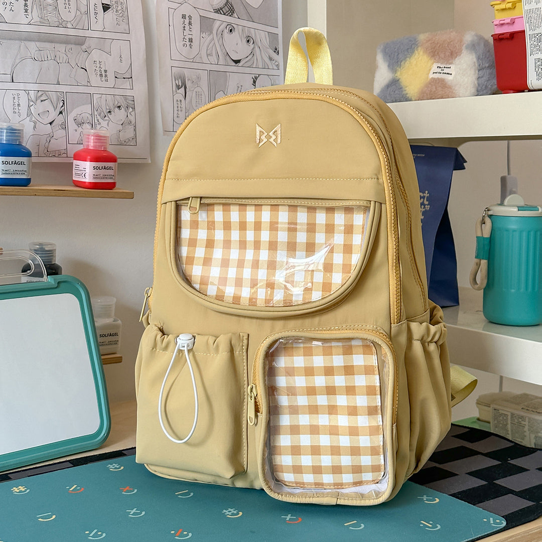 Functional Gingham Print Backpack Stornfield