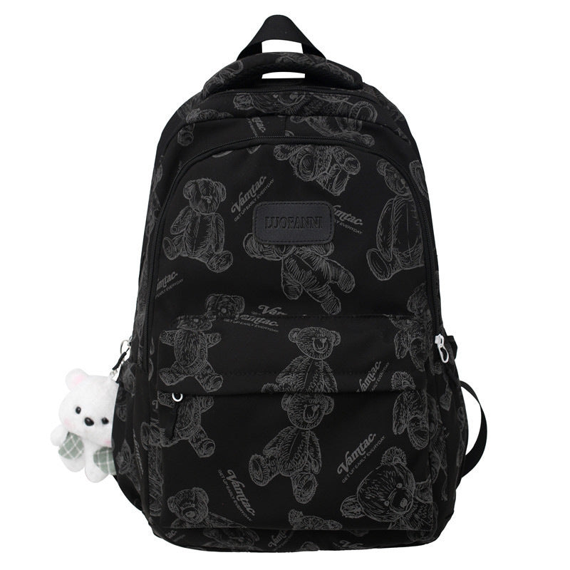 Backpack Made of Durable Nylon with Cute Bear Pattern Stornfield