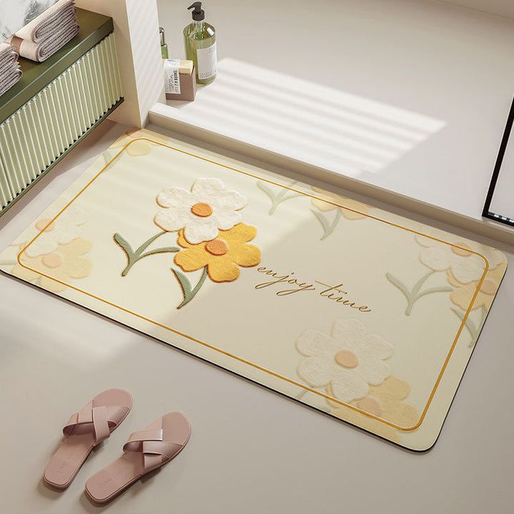 Soft Floral Bath Mat Stornfield