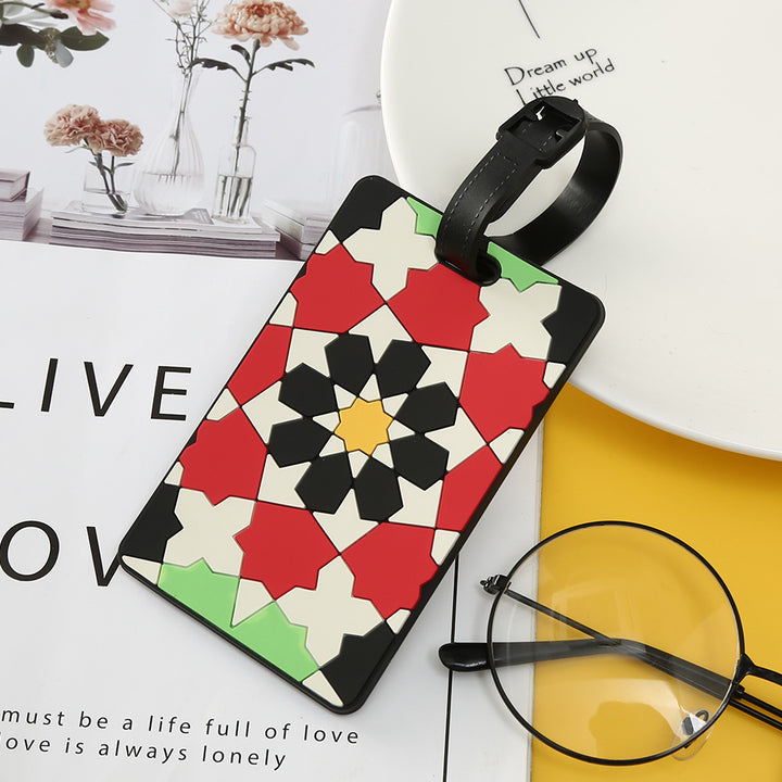 Unisex Luggage Tag with Modern Geometric Design Bowlift