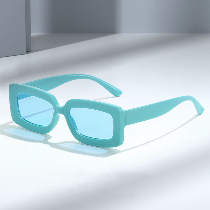 Women's Fashion Turtle Sunglasses with Rectangular Frame and Gradient Lenses Stornfield