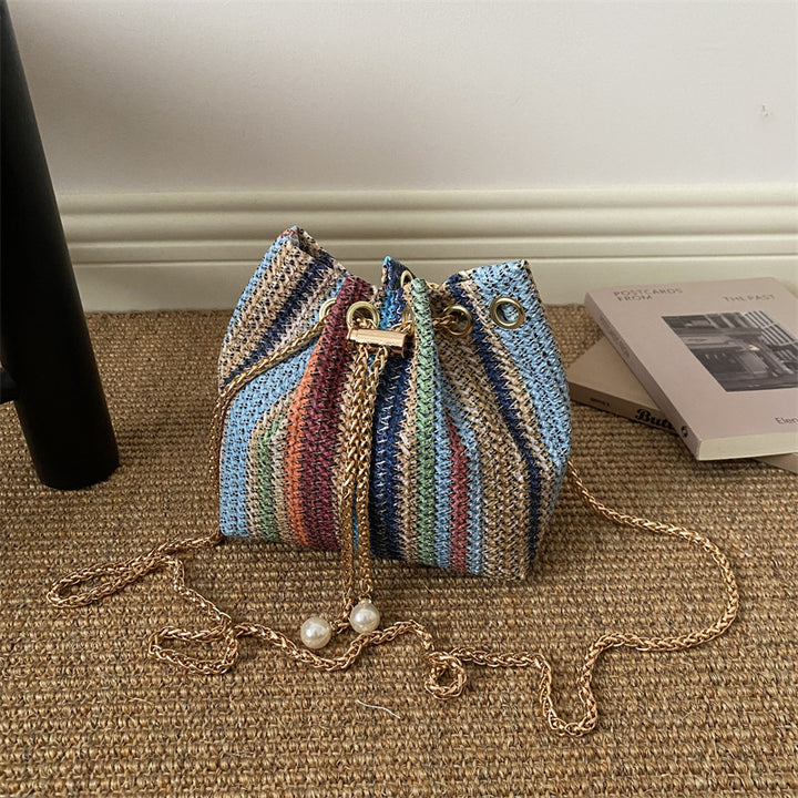 Artistic Woven Bucket Bag