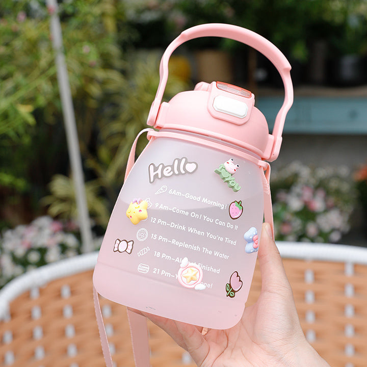 Women’s large water bottle with motivating time display Stornfield