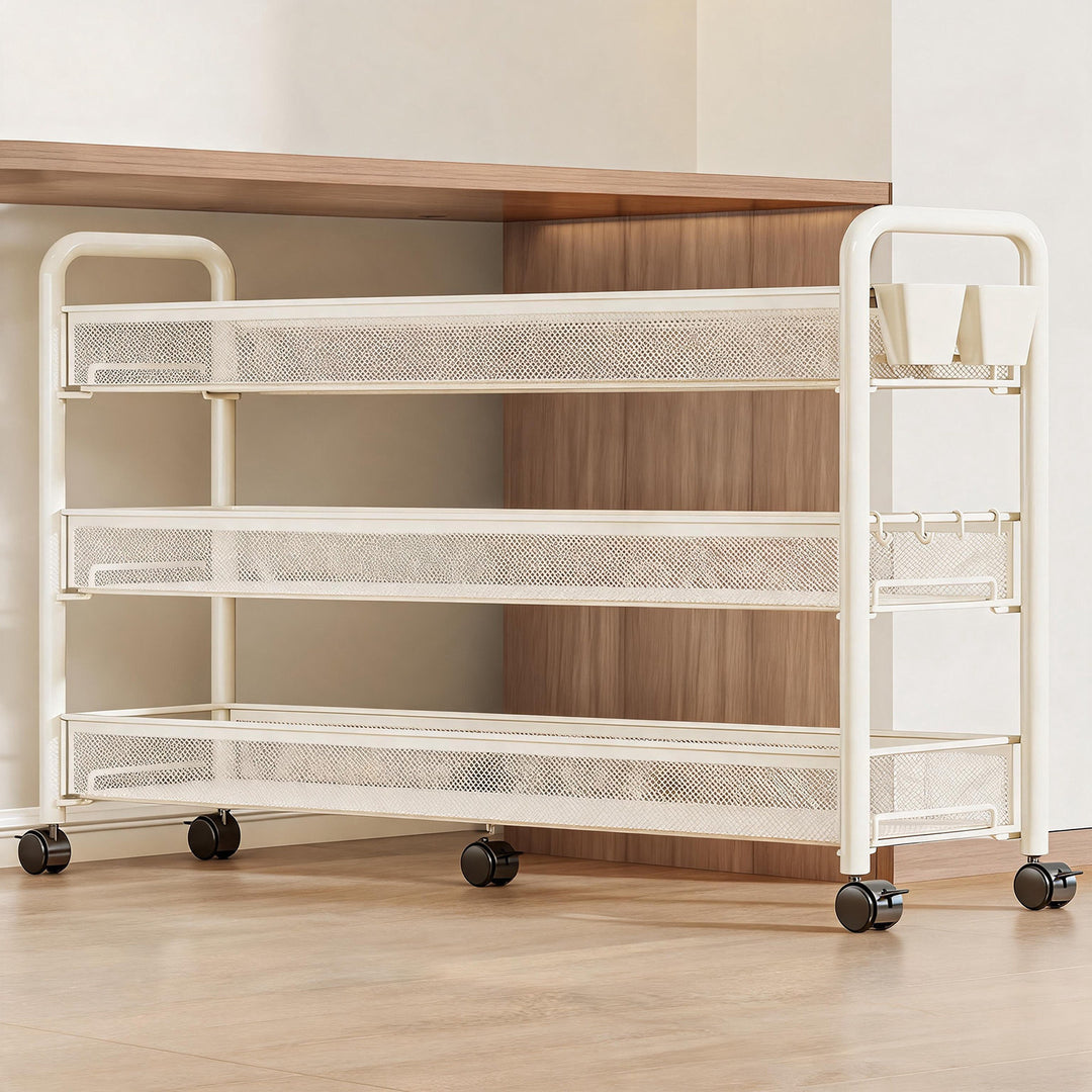 Multi-Tier Mesh Rolling Storage Cart