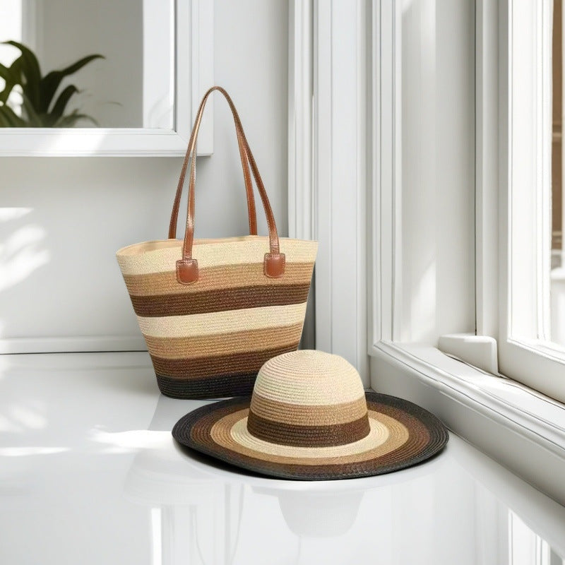 Beach bag with colorful stripes Stornfield