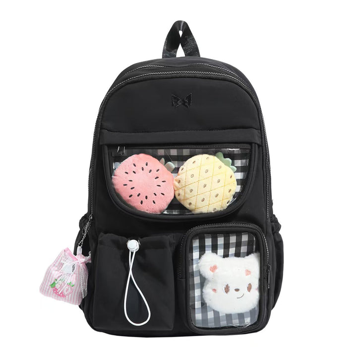 Backpack with Transparent Extra Compartments and Stylish Design Stornfield