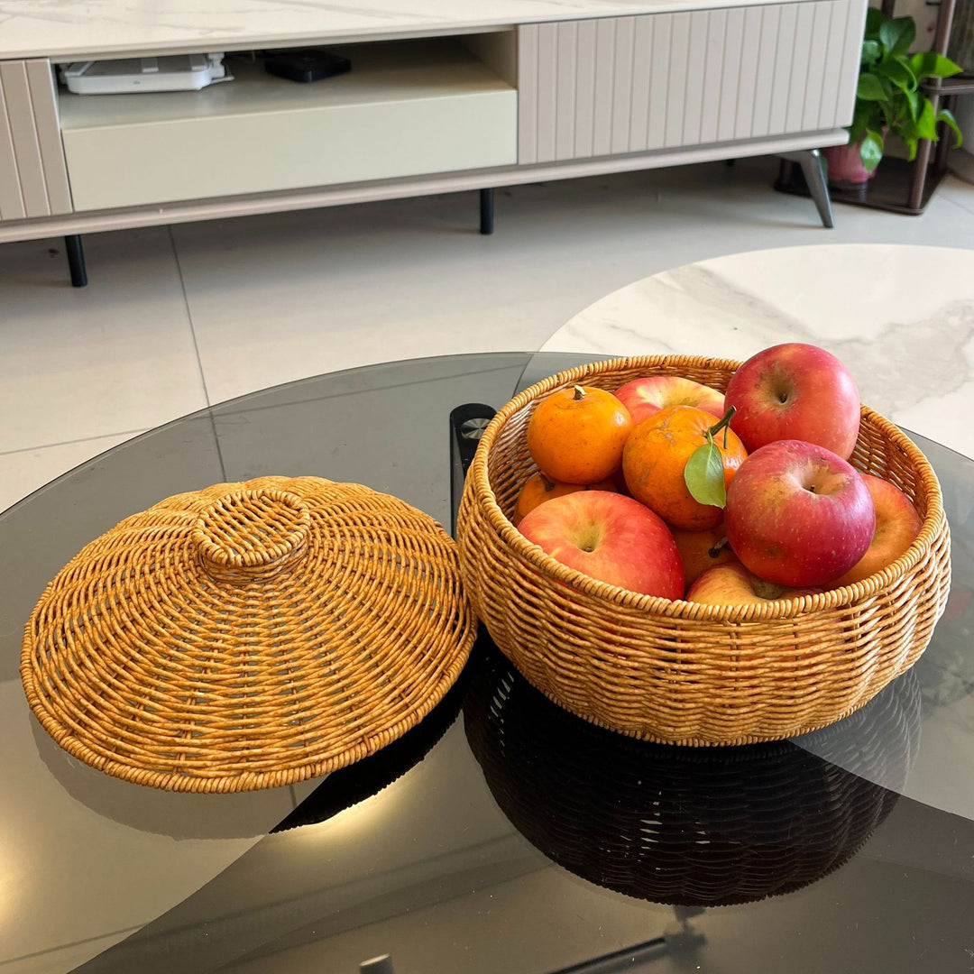 Women Handmade Basket with Lid Stornfield