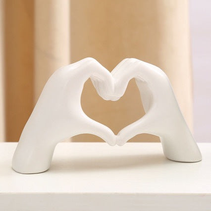 Decorative Heart-Hand Statue Stornfield