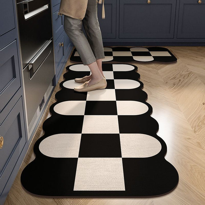 Oversized Geometric Kitchen Runner Mat