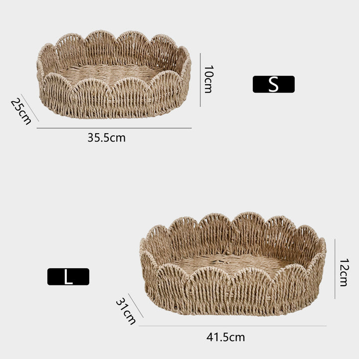 Decorative storage basket with wave edge Stornfield