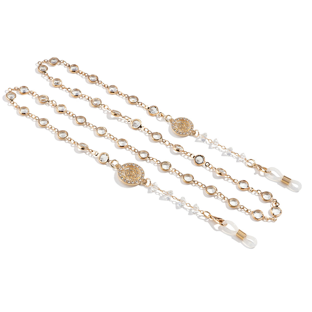 Glamorous Crystal-Embellished Eyewear Chain Stornfield