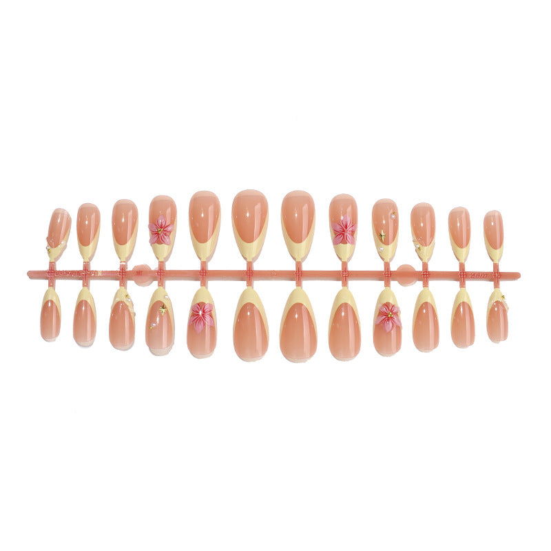 Elegant Floral-Themed Press-On Nail Set Stornfield