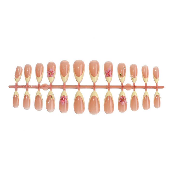 Elegant Floral-Themed Press-On Nail Set Stornfield