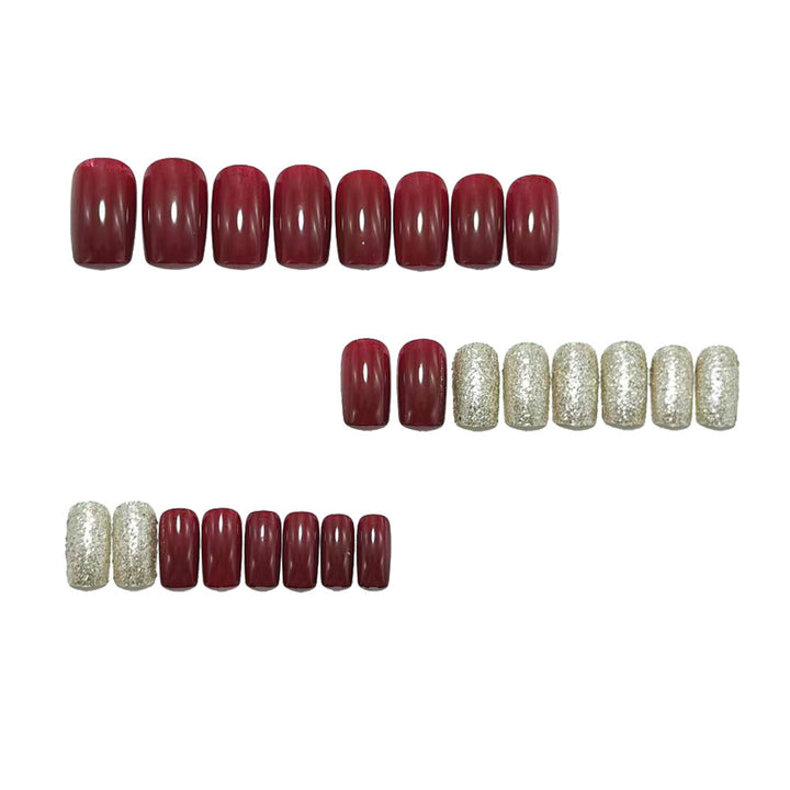 Artificial nails with high-gloss finish and glitter accents Stornfield