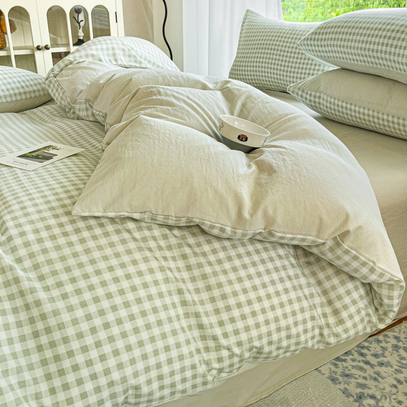 Cozy Checkered Duvet Cover Set