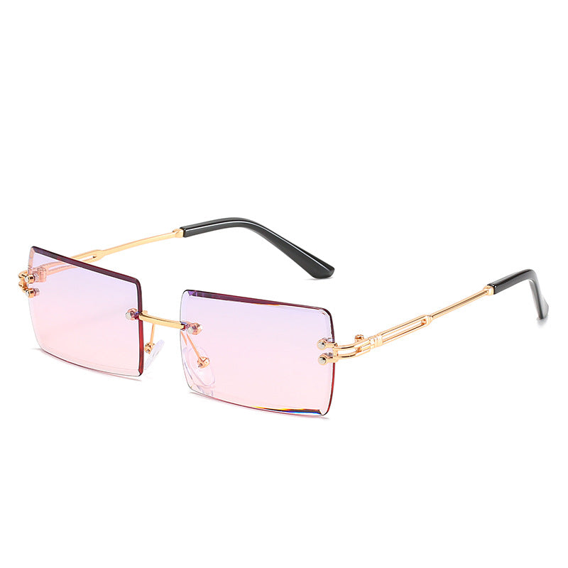 Women's stylish sunglasses with unique rectangular frame and sparkling details Stornfield