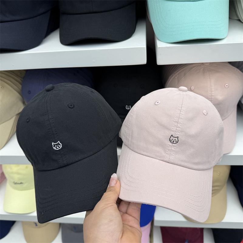 Women's Cat-Embroidered Cotton Baseball Cap Stornfield